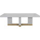 Greco 94.5 X 47.25 inch Gauntlet Grey Dining Table